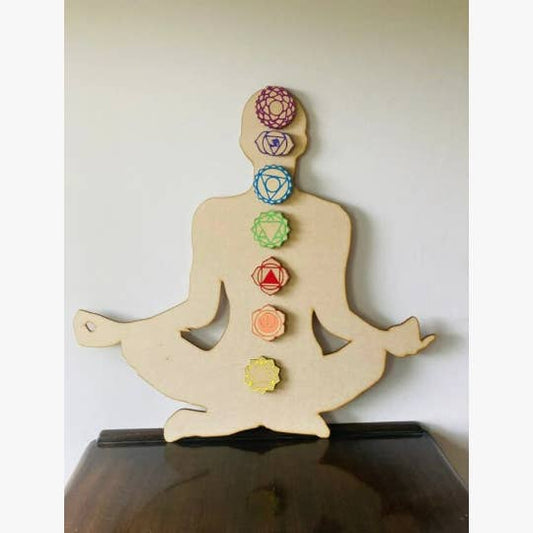 Reiki chakra mediation sitting pose, distance healing