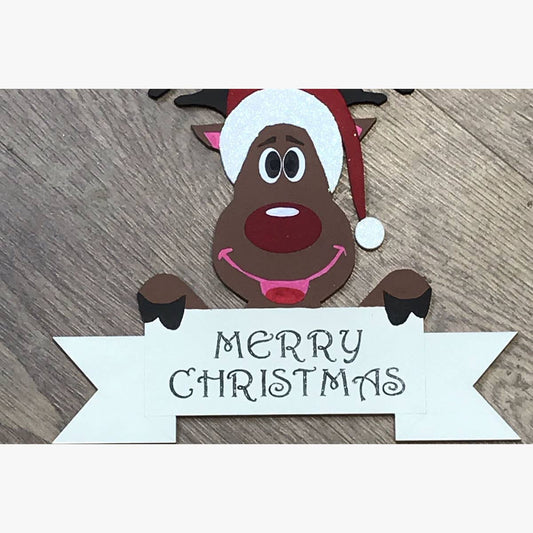 Large Christmas Reindeer Sign