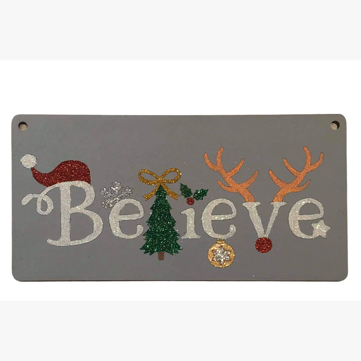 Believe' Christmas Hanging Sign