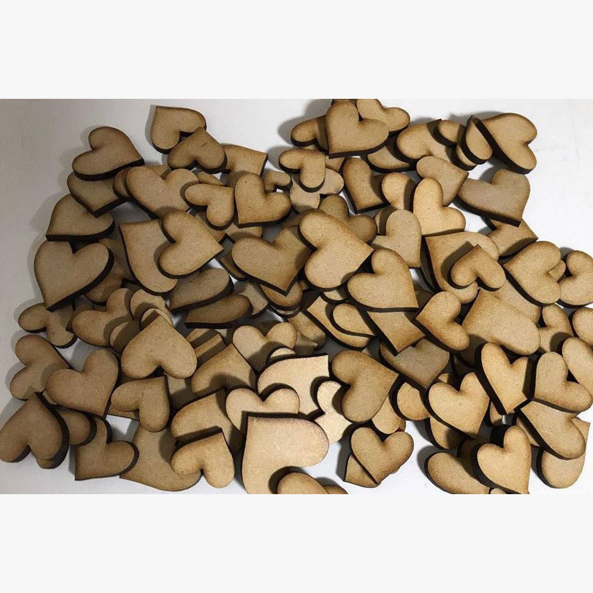 Box of 150 Wooden Hearts - Mixed Sizes