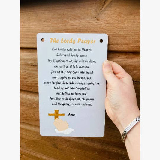 Lord's Prayer Wooden Plaque